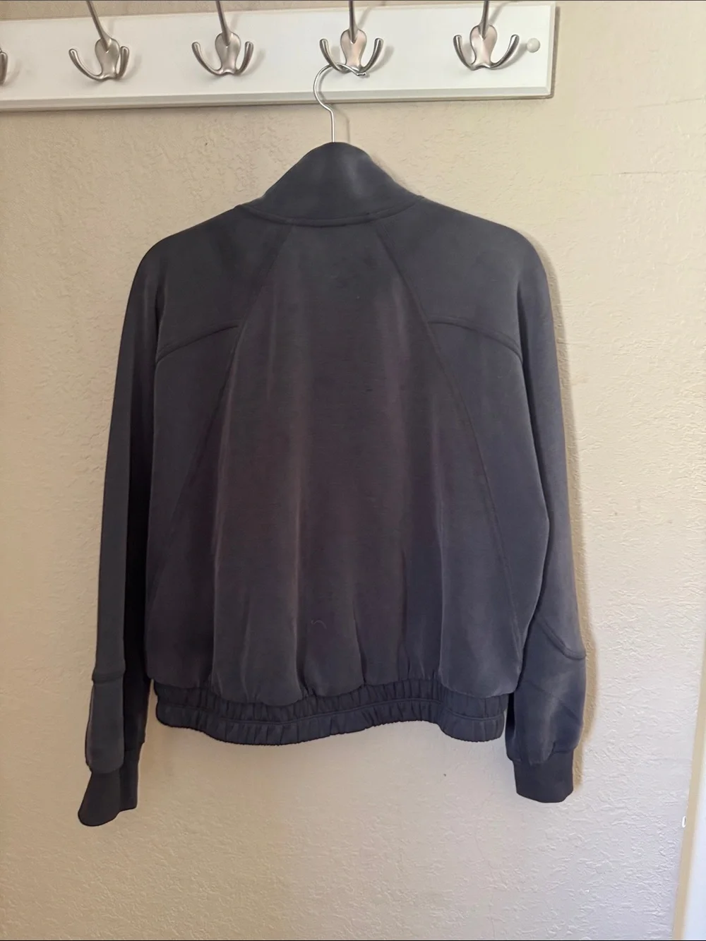 lululemon athletica Charcoal Full-Zip Bomber Jacket